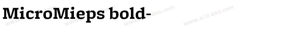 MicroMieps bold字体转换